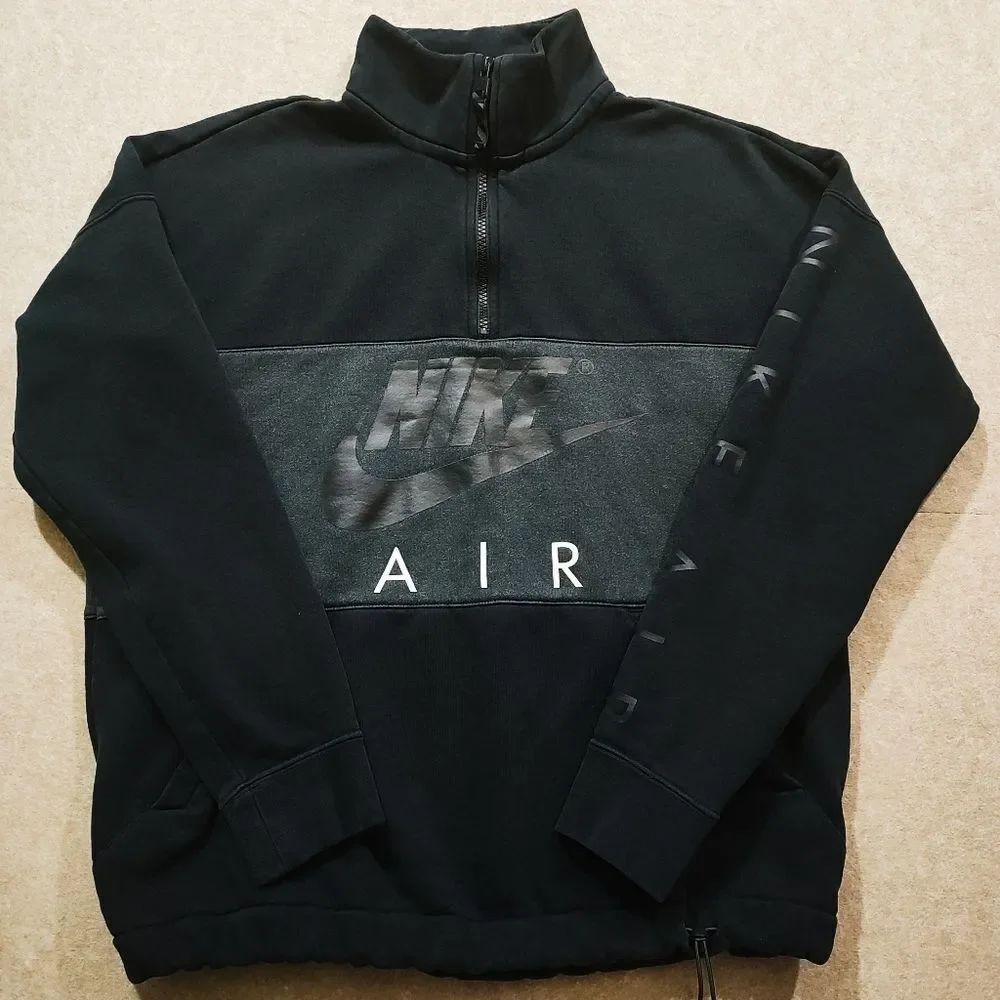 Nike Black Air Logo Long Sleeve Pullover -U